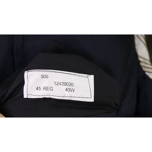 Brooks Brothers Golden Fleece Navy Blue Plaid 2-Btn Wool Suit 45R 44R - Picture 8 of 10